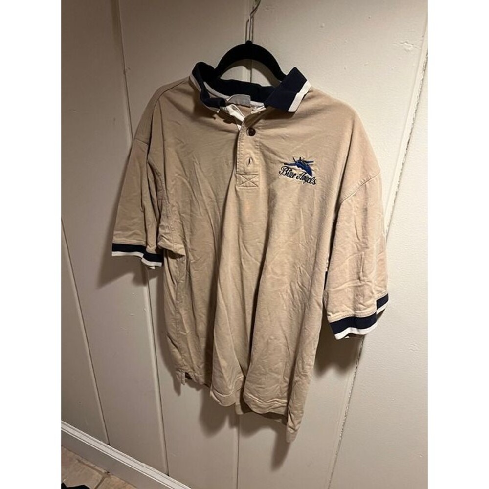 Angels Men's Tan and Cream T-shirt - Picture 2 of 3